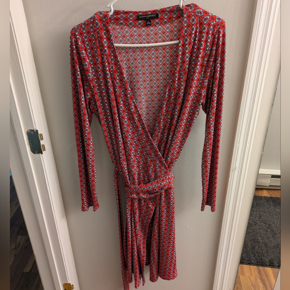 Banana Republic Red Wrap Dress